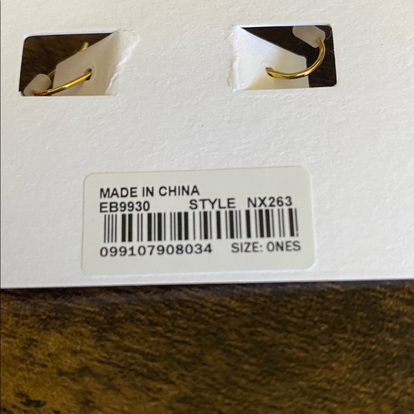 NWT MADEWELL Stone Inlay Coin Earrings onyx multi - Picture 5 of 6